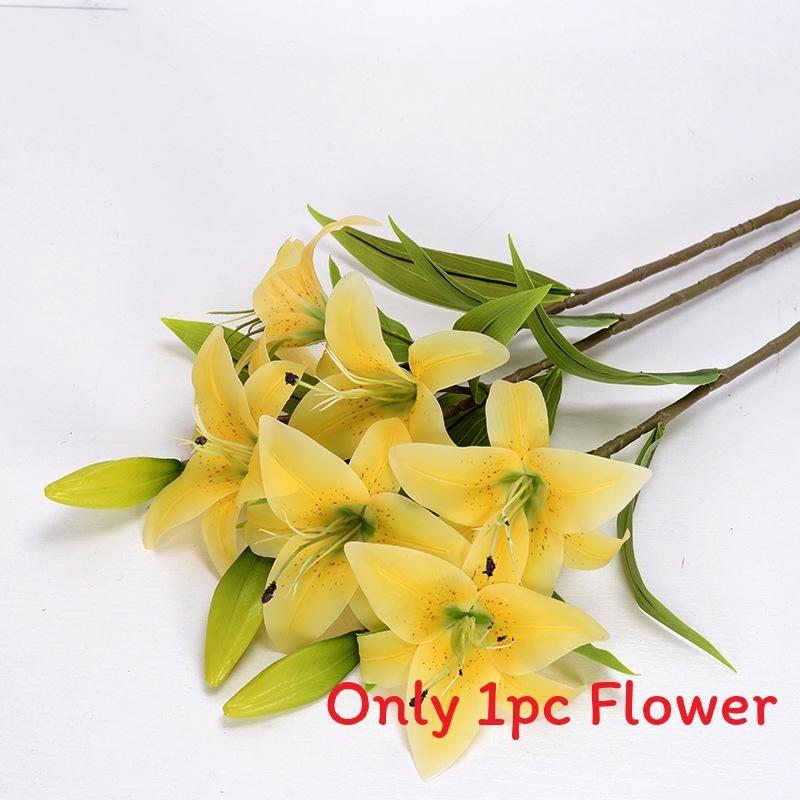 

Realistic Single Long Branch Lily Flower For Wedding And Decoration Home
