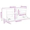 White TV Stand with LED Lights 260 x 35 x 40 cm