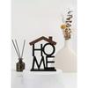 1pc Chic Wooden "HOME" Letter House-Shaped Decor Versatile Indoor/Outdoor Use, Ideal Gift For Home & Office, Home Decor, Versatile Living Room Decor
