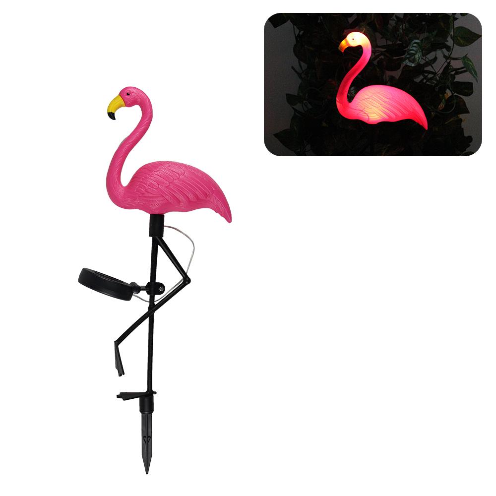 Solar Flamingo Garden Lights Neon Flamingo Tree Lights Landscape Courtyard Lamp Garden Decorative Lights Outdoor Stake Light