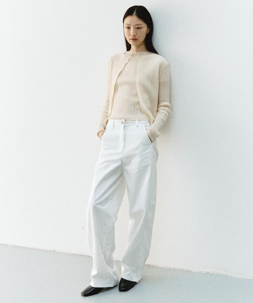 ARTID Cotton Curved Pants_White