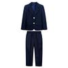 Spring/Summer Kids' British College Style Navy Blue Kindergarten Uniform Set for Performances