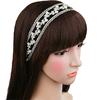 Diadema elástica con cuentas de perlas de imitación y encaje a la moda para fiesta de graduación