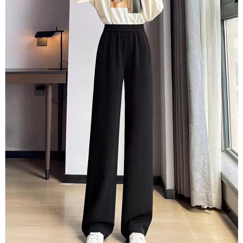 

Women s High-Waisted Wide-Leg Black Pants - Spring/Summer 2026 Collection S 35-44 kg