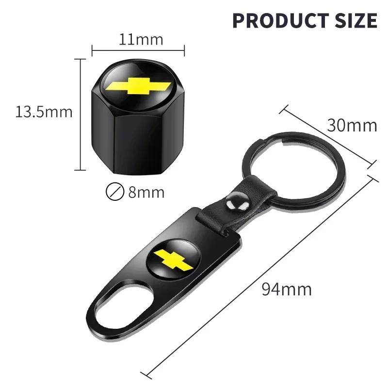 Car Keychain Keyring Tire Valve Cap Car Styling Accessories For Chevrolet Spark Captiva Cruze Malibu Equinox Trax Camaro Blazer