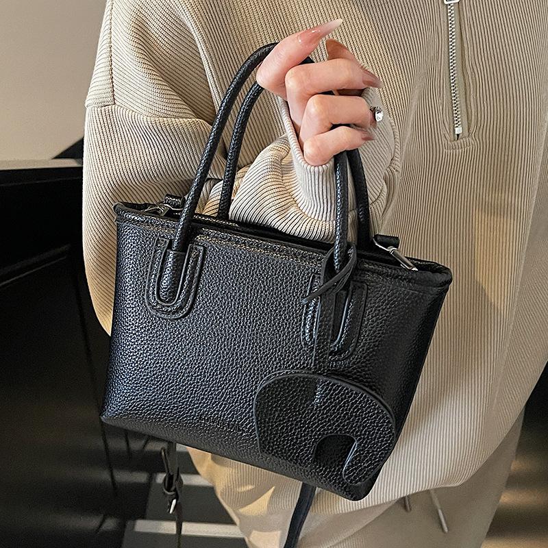 Hot-selling High-quality Simple Lychee Pattern Portable Bucket Bag Women's Casual Versatile Commuter Shoulder Messenger Bag