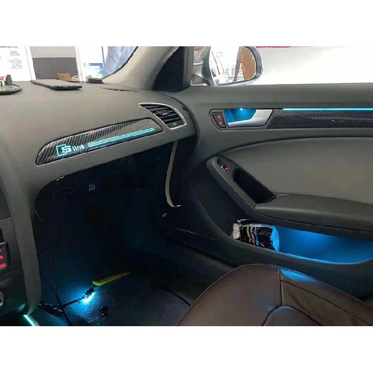 Universal Hide Light Bar Car LED Ambient Light 64 RGB Color Car Interior Acrylic Light Guide Decoration Atmosphere Light 18in 1 Neon Lights 4