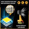 2PCS Cordless LED Work Light - 6000K Flood Light w/ 2 Brightness Modes, Portable for Camping/Outdoor