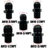 4AN 6AN 8AN 10AN 12AN To 1/2" 1/4" 1/8" 3/8" 3/4" NPT Oil Cooler Adapter Male Straight Fuel Hose Pipe Tube Thread Flare Fitting