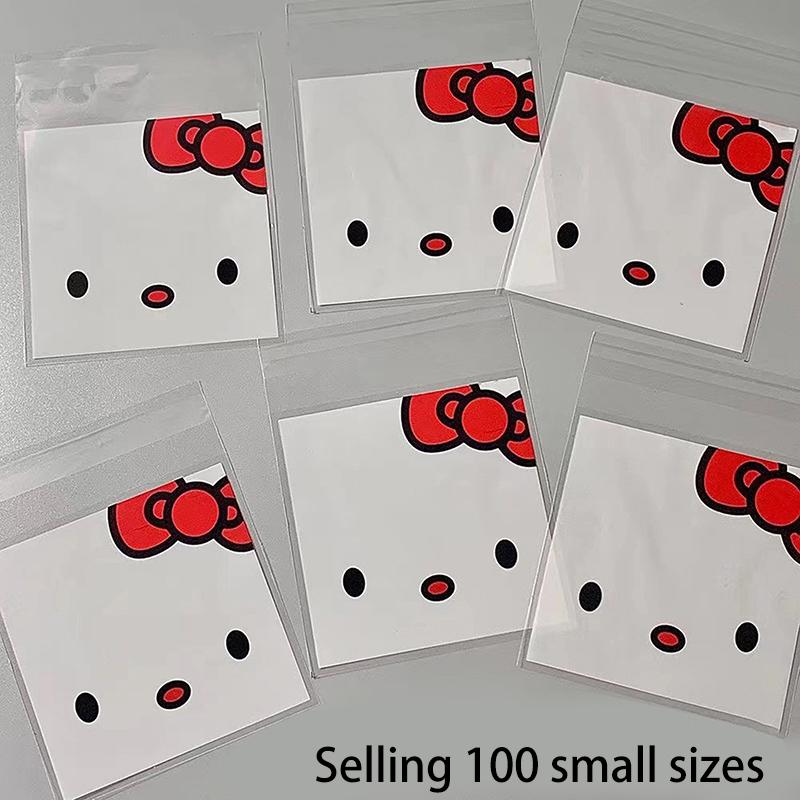 100Pcs Plastic Printed Storage Bag Hello Kitty Kawaii Cute Pochacco Sealed Bag Note Packaging Cartoon Self-Adhesive Gift Bag