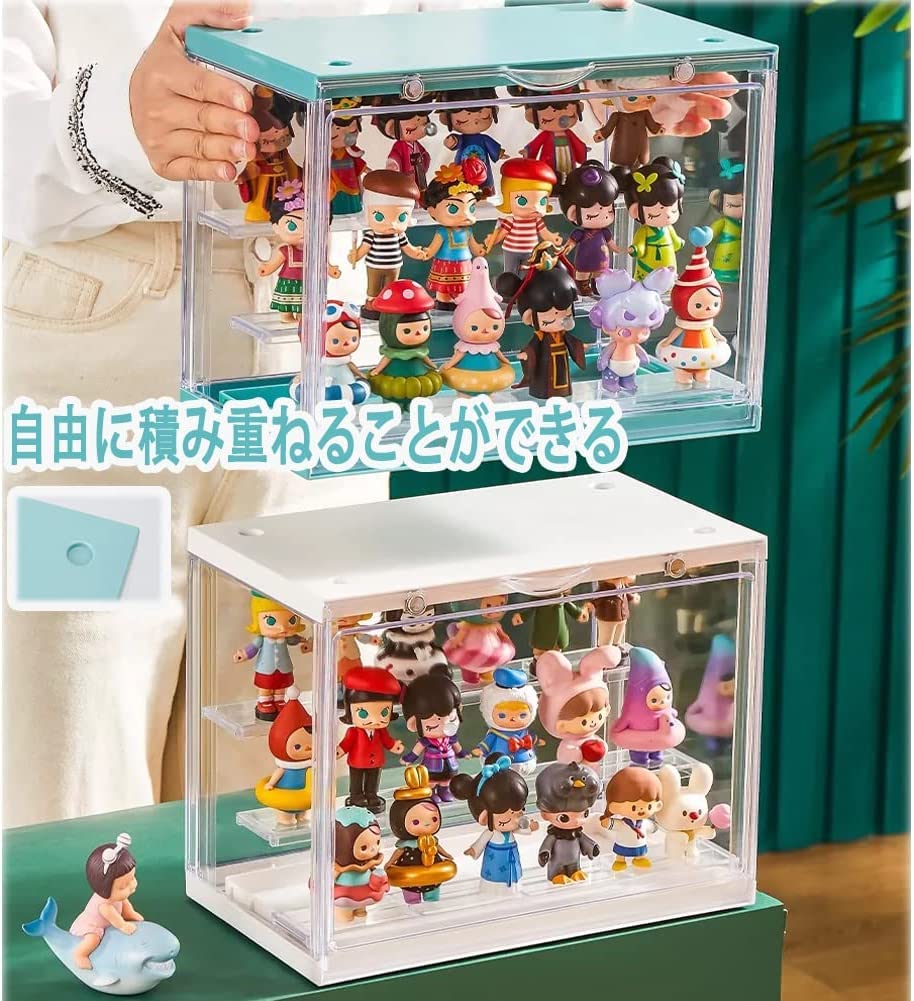 Acrylic Figure Display Case with Removable Model Showcase Dustproof Display Display Display Includes Installation Instructions Dividers, Cabinet,