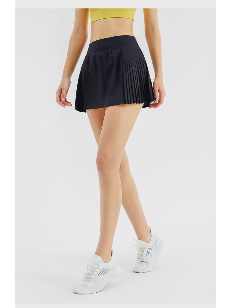 Sportrock für Mädchen, schnelltrocknend: Zwei-in-Eins Tennis- und Badminton-Skort