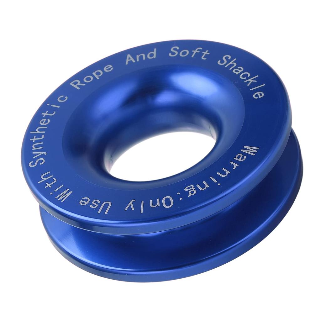 High Strength Winch Snatch Recovery Ring for Soft Shackle and Winch Rope, 41000 Lbs Break Strength (Blue)