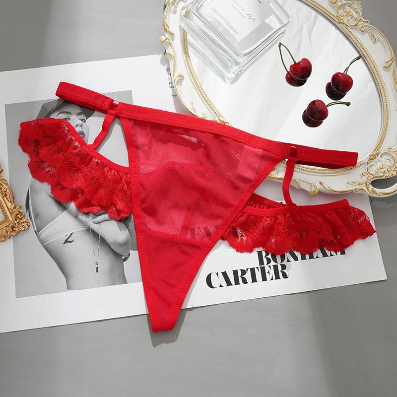 Women Sexy Panties Lace Underwear Female Seamless Lingerie Low Waist Transparent Hollow Out G-string Thongs Underpants