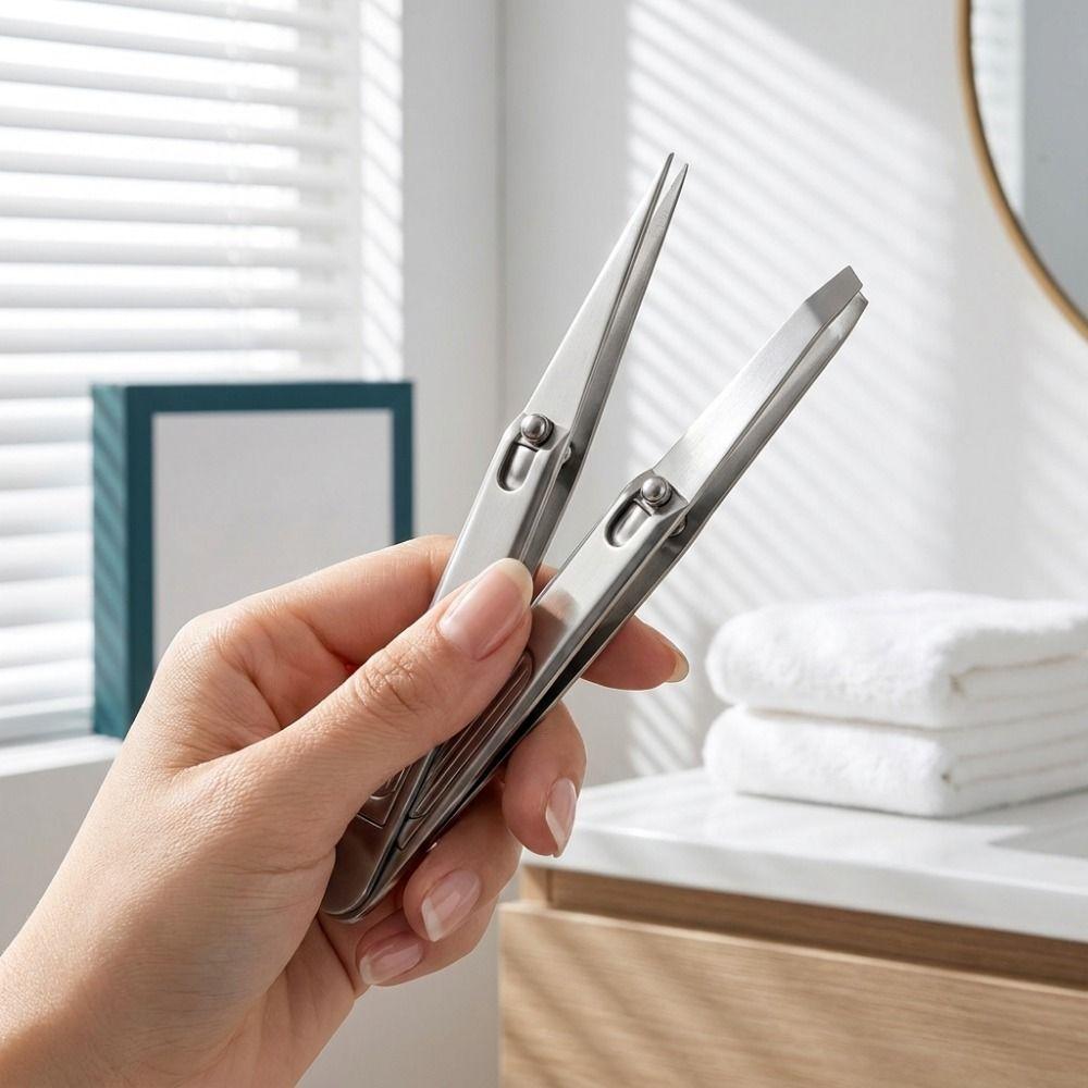1/2Pcs Labor-Saving Effort Lever-Action Eyebrow Tweezers Fine Hairs Puller  Facial Hair Removal