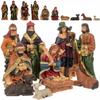 Kerststal Beeldjes Figuren 10 Stuks Kerststal