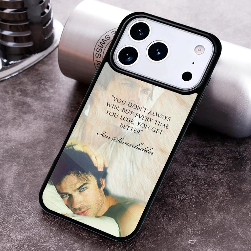Ian Somerhalder Vampire Diaries Damon Phone Case for iPhone 17 16 15 Pro Max Air 14 13 12 11 Plus Shockproof Cover