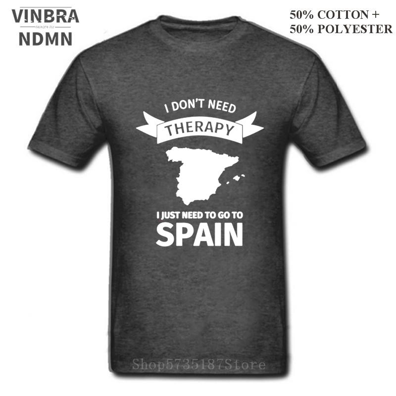 I Dont Need Therapy I Just Need To Go To Spain T Shirt Unisex Cool Summer Fashion Short Sleeve Tshirts Funny Letter Printed Tshirt