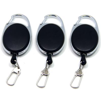 Set of 3 with Carabiner, Key Reel, Pin-on Reel, Telescopic,