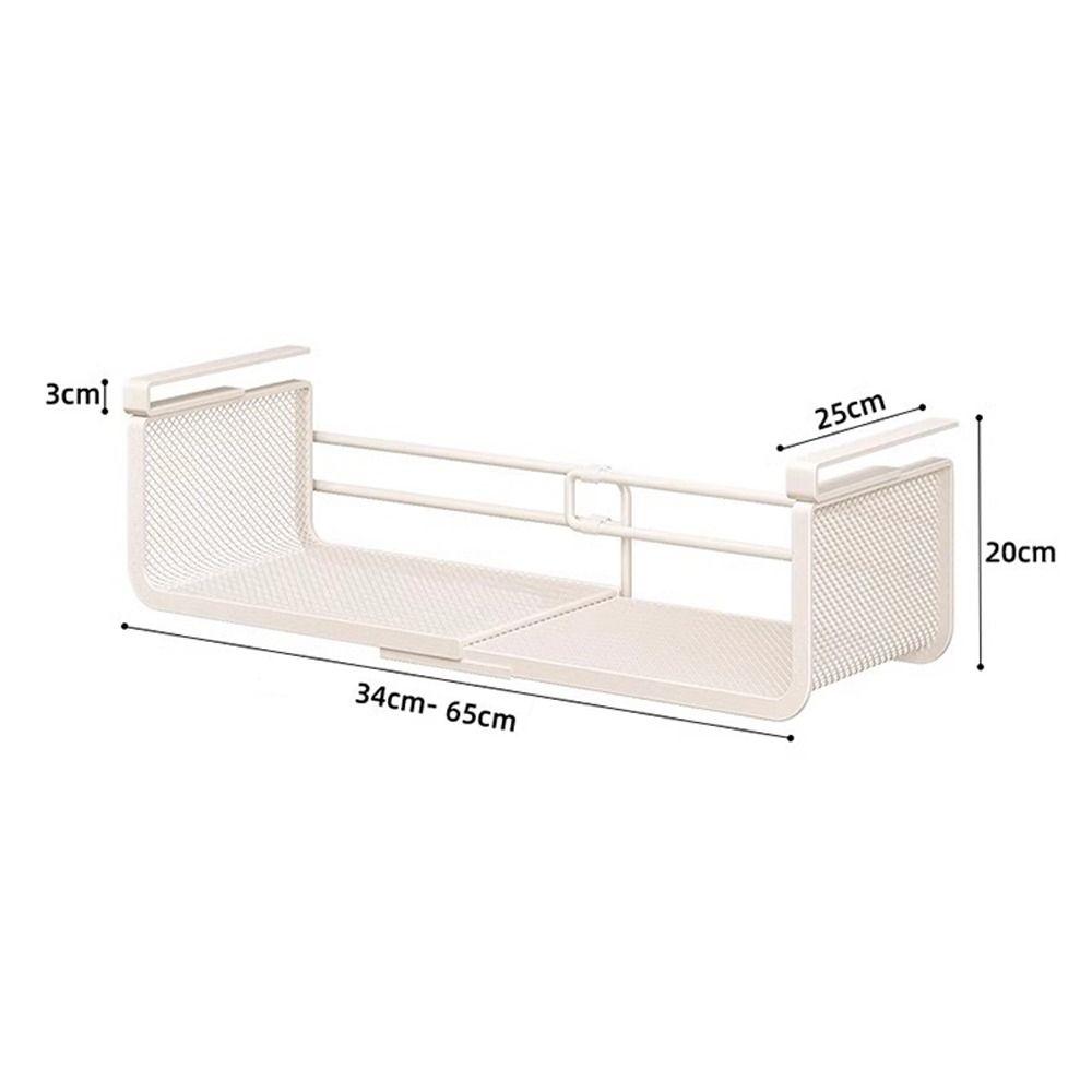 Wall Mounted Pull Out Storage Rack Under Shelf Storage Wall Wardrobe Storage Hanging Net Basket Metal Net Large Capacity