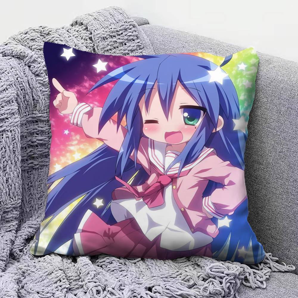 Izumi Konata Lucky Star Anime Girl Home Sofa Cushion Covers and Aecorative Custom Pillow Covers 30x30 cm