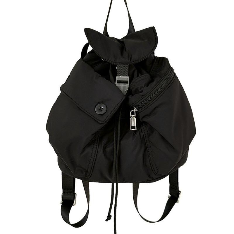 Spring and Autumn New Drawstring Small Backpack Girls Trend College Student Backpack Versatile Class Nylon Bag