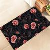 Mexican Sugar Skull Door Mat, Washable and Non-Slip, Front Door Rug, Kitchen and Bathroom Carpet, Halloween Home Decor