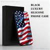 America USA Flag Phone Case For Samsung S25,S24,S23,S22,S21,S20,S10,Ultra,Plus,Lite,FE,Soft Silicone Black Cover