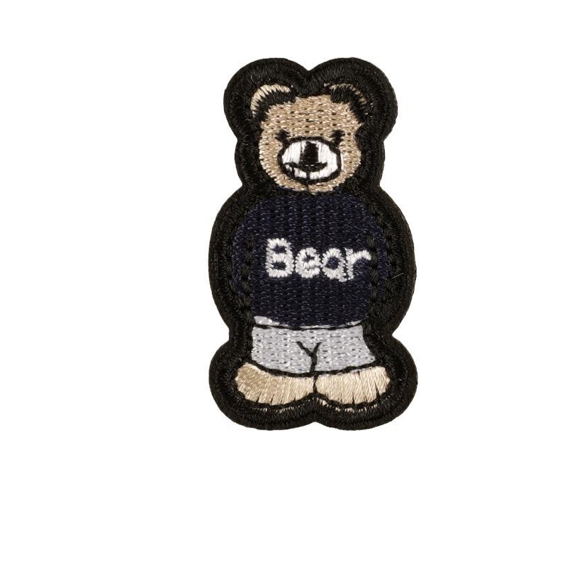 Cartoon Car Bear Embroidery Patch - Self-Adhesive Fabric Label for Clothing Accessories