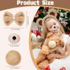 4 PCS Bear Costume Accessories Set Bear Ears Headband And Tail Bear Nose Bowtie Boys Girls Hairband Hair Accessories for 101 Day Christmas Halloween