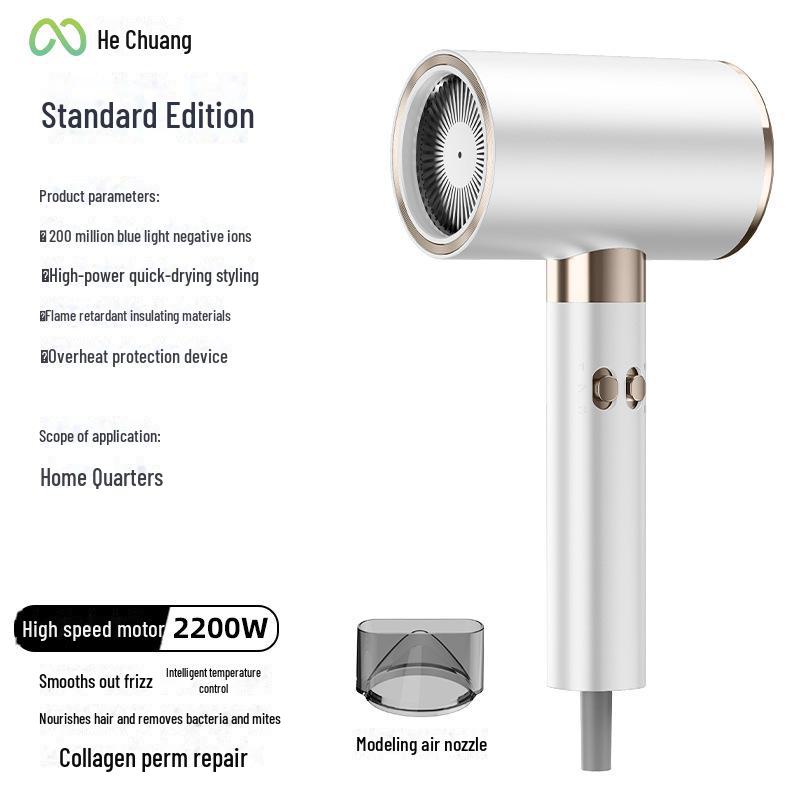 Uscător de păr accesibil: Temperatură constantă inteligentă pentru uscare rapidă și comutare rapidă aer cald/rece pentru coafare