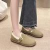 Shoes For Women Tabi Round Toe Flat Womens Snow Boots Loafers Black Elegant And Fashion Hot Pu Stylish Offer Lamb Gothic