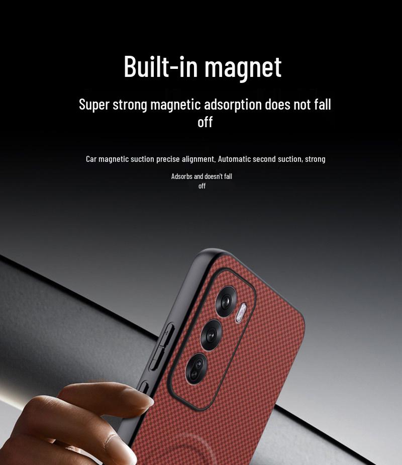 OPPO Reno 12/12Pro Magnetyczne Etui na Telefon z Ochroną przed Upadkiem, Pełne Pokrycie, z Modną Teksturą