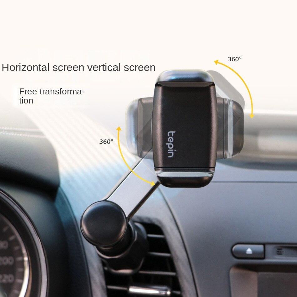 Car Phone Holder with Double Adhesive - 360° Stereo Rotation Hook Type Holder for Auto Supplies