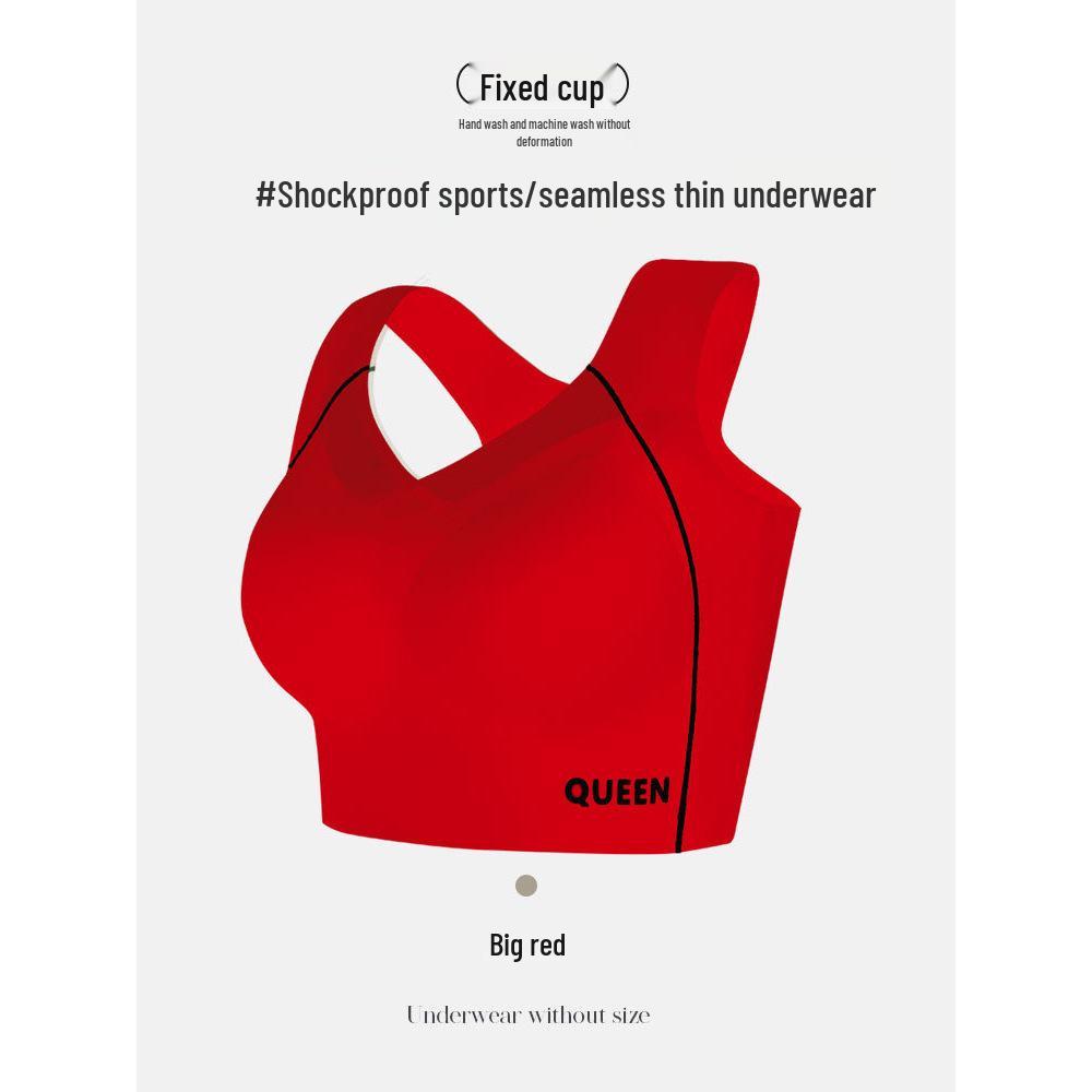 Women's Seamless Wire-Free Thin Cup Plus Size Sports Sleep Bra with Stylish Back
