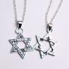 C183 Hot-Selling Die-Cast Patterned Hexagram Pendant Trendy Cool Men's Alloy Necklace