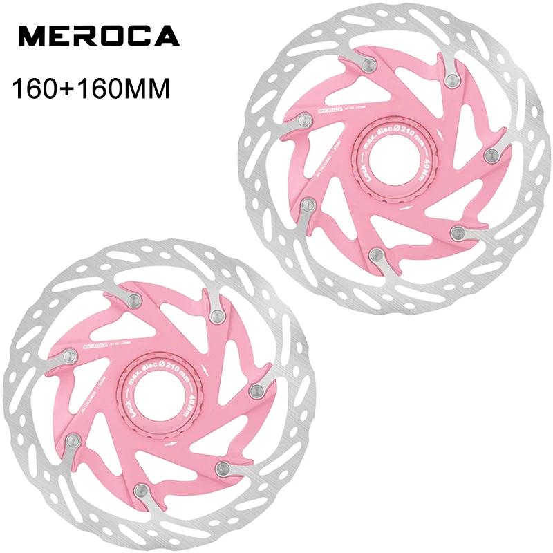 MEROCA XR Bicycle Brake Rotor 140MM 160MM Bike Centerlock Rotor Heat Dissipation Floating Rotors Cycling Parts