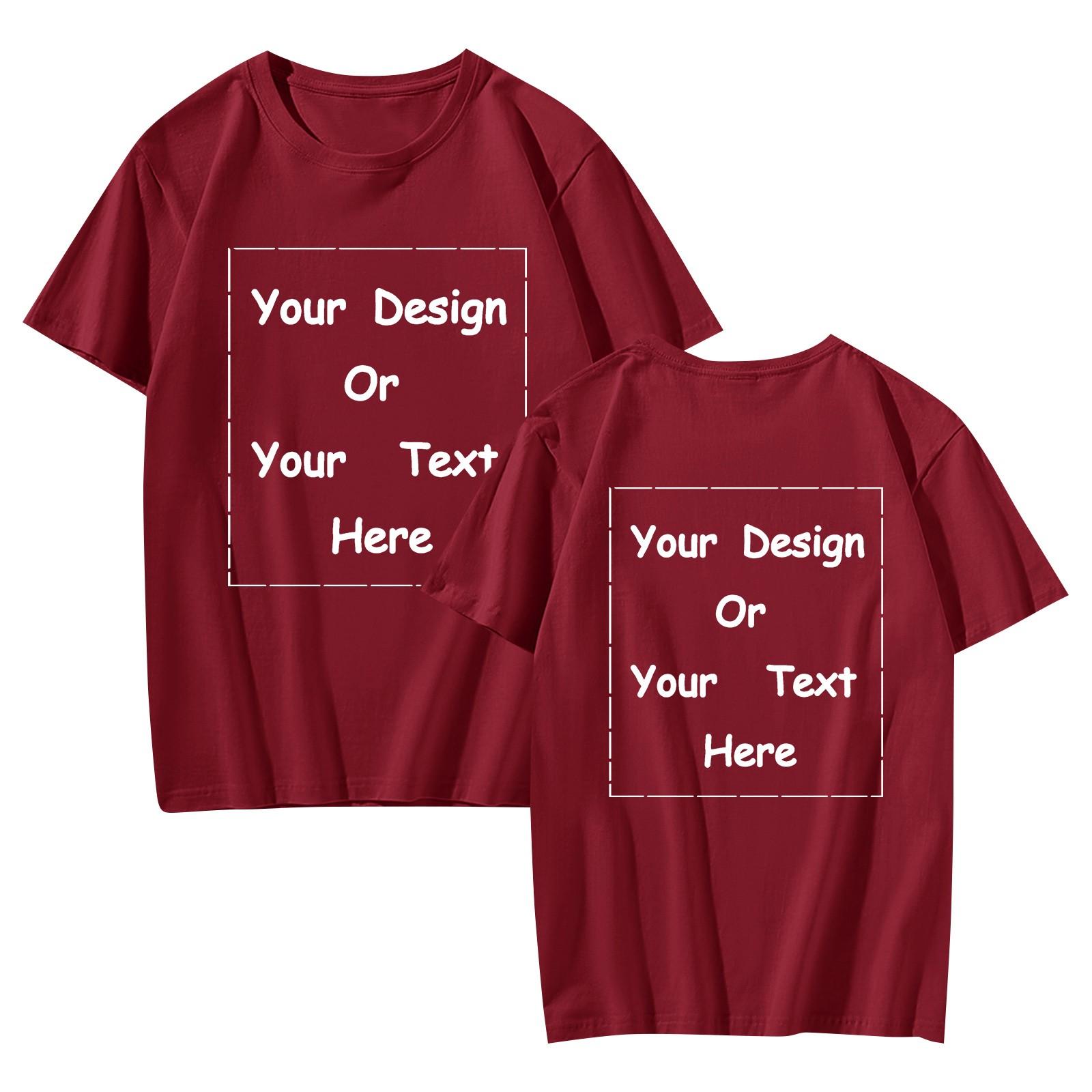 

Женская футболка, повседневный свободный пуловер с круглым вырезом и коротким рукавом с принтом S винный