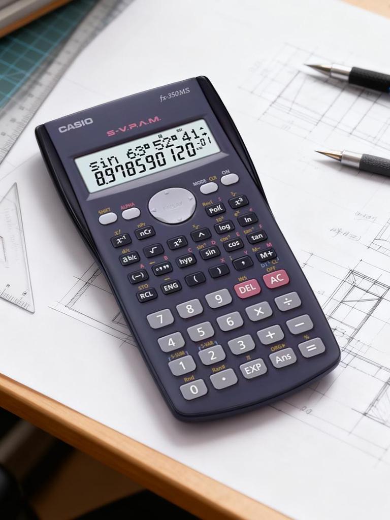 Casio Wissenschaftlicher Taschenrechner - Geeignet für Arbeit und Schule FX-350MS-SCHWARZ