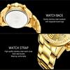 MINI FOCUS Herren Business Quarzuhren Edelstahl Business Chronograph Uhr Gold Blau Relogios Masculino Uhr