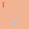 Elegant Heart Shape Prince Cut Moissanite Pendant Necklace 925 Silver Gold Plated Prong Setting Women Jewelry Fashion Necklace