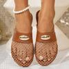 Fashionable Women's Shoes Mesh Flat Shoes Comfortable and Breathable Slippers Hollow Out Shoes