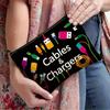 A Storage Bag for Cables And Chargers Black Design a Durable Fabric Travel Case Cable Organizer