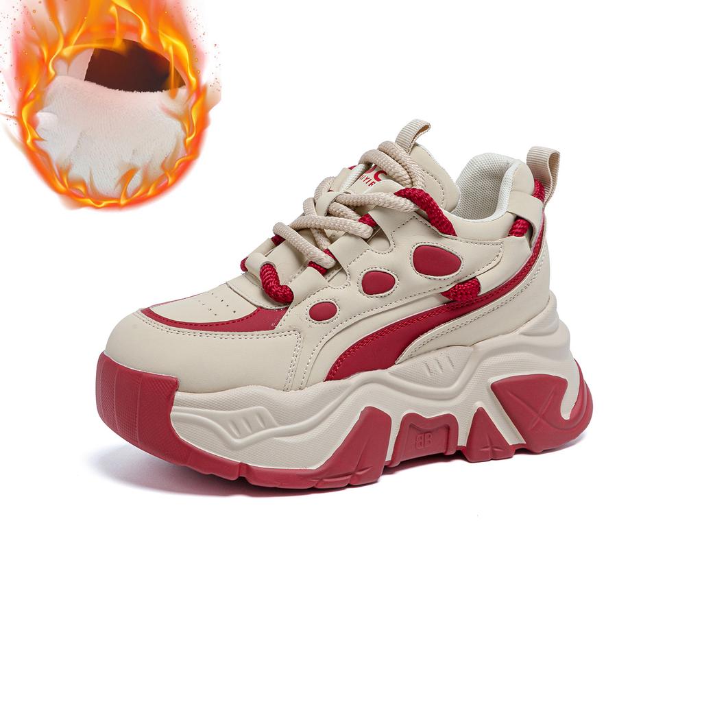 Inner Height Increase Dad Shoes Women's 2025 Spring New Thick-soled Transparent Network Casual Fashion Sports Versatile Tide Muffin Women's Shoes