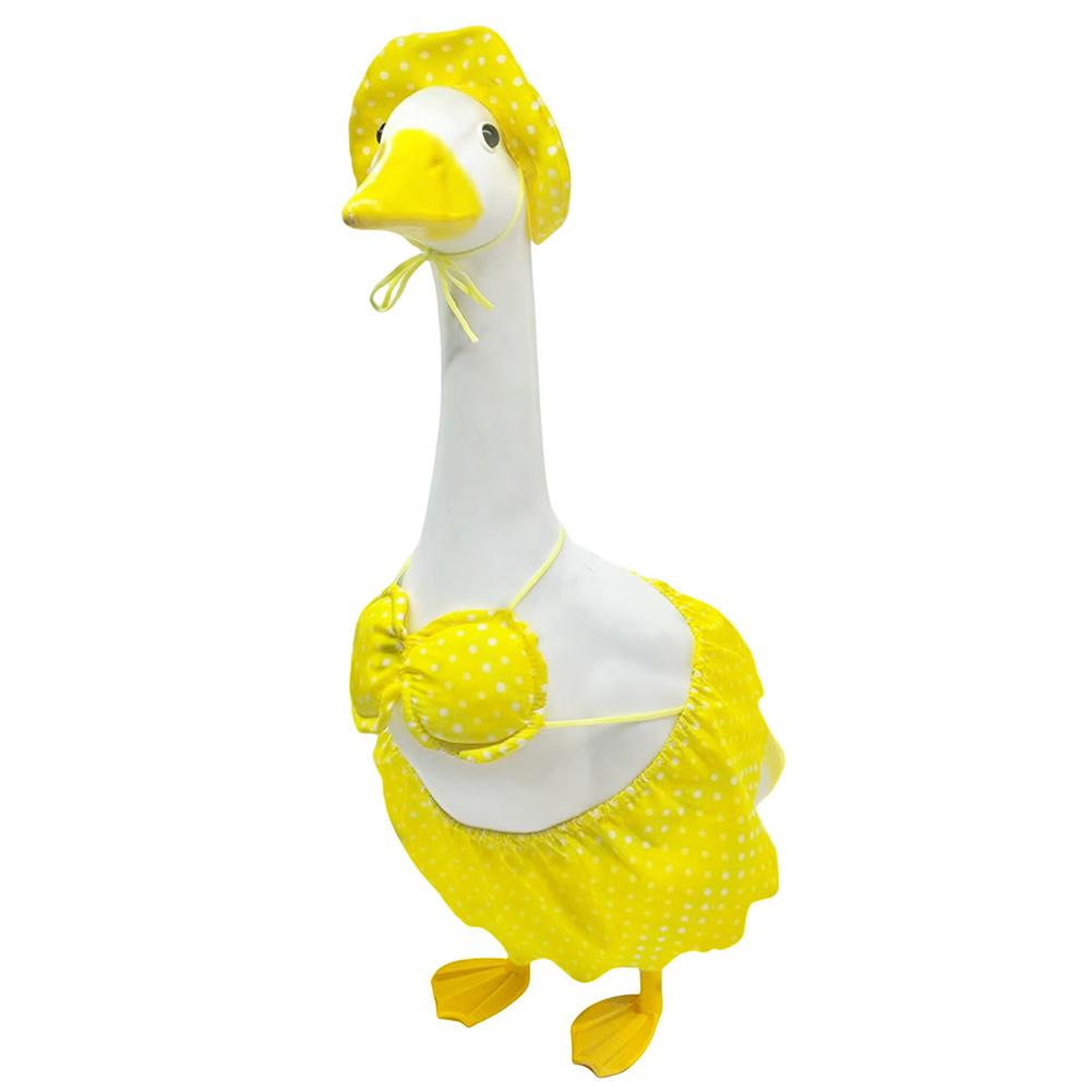 Easter Celebrations Garden Decoration Clothes Goose Statue Accessories Bunny Ear Hat Festive Outdoor Decoration