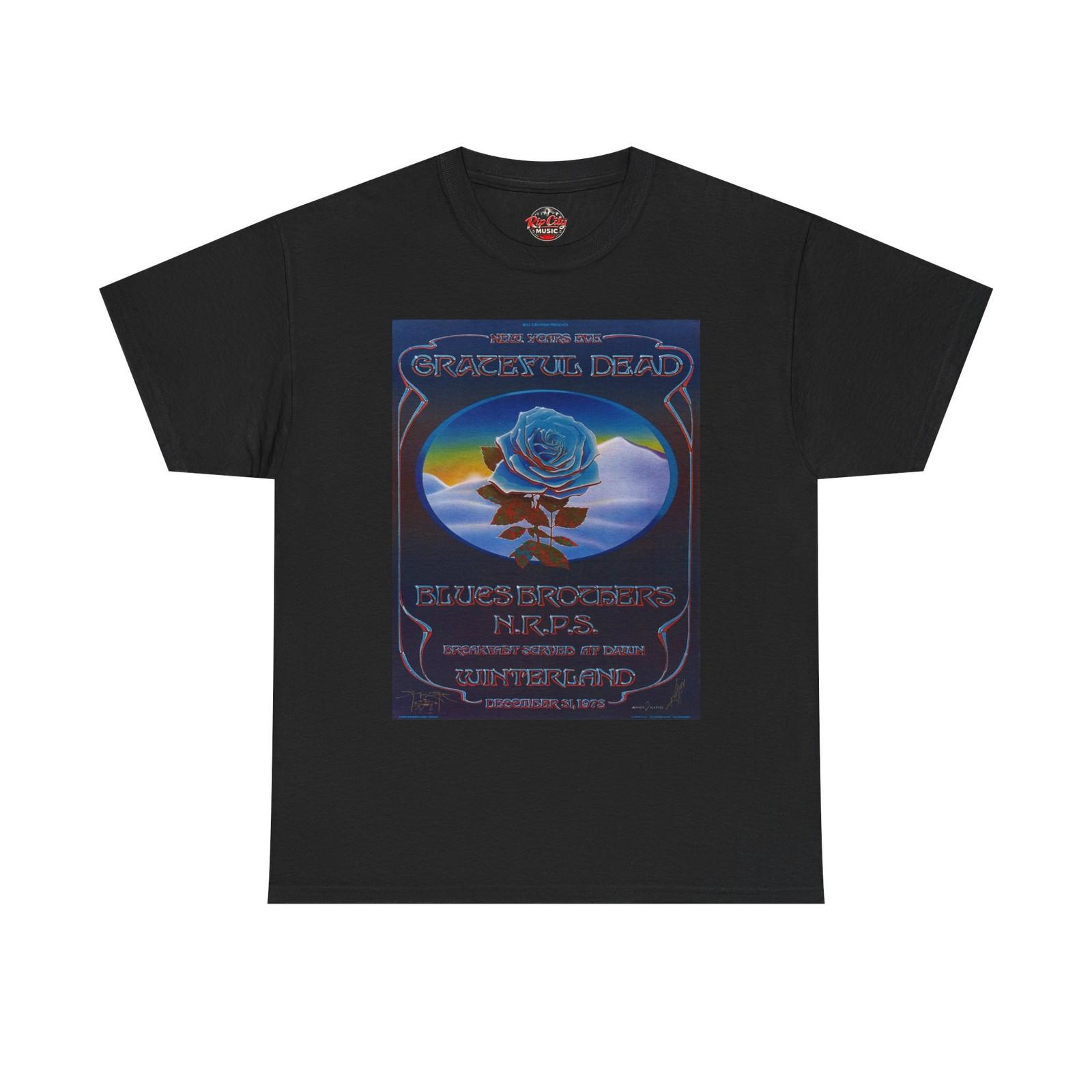 Grateful Dead Dec 31 Winterland Ballroom San Fran Retro Concert Poster T-Shirt XL