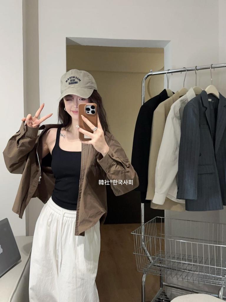 Summer thin threaded small square collar integrated cup vest women's seamless high elastic slim fit inside and outside wear thin underwear women