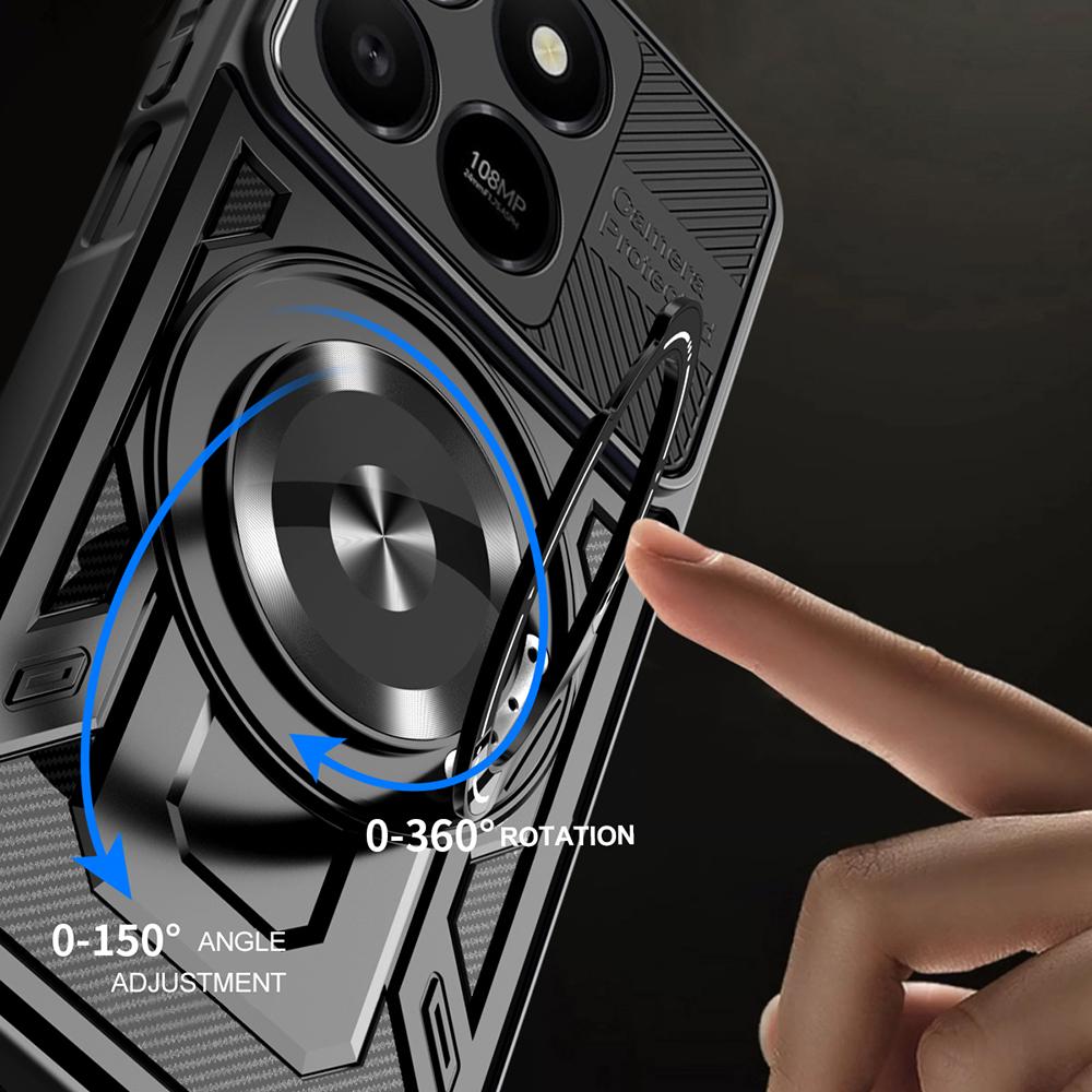 Magnetic Case For Honor 400 Smart 5G / 400 Smart 4G / X7d 4G / X7d 5G Rotating Kickstand TPU + PC Phone Cover