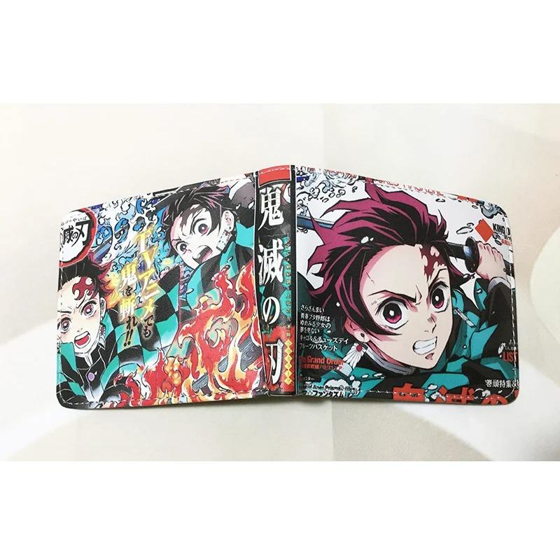 Schoolbag Hot Demon Slayer Portemonnee Cartoon Portemonnee Leren Korte Portemonnees voor Mannen Vrouwen