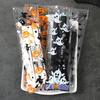 50/100Pcs Halloween Self Adhesive Bags Pumpkin Ghost Printed Clear Packaging Bags For Candy Biscuits Baking Food Wrapper